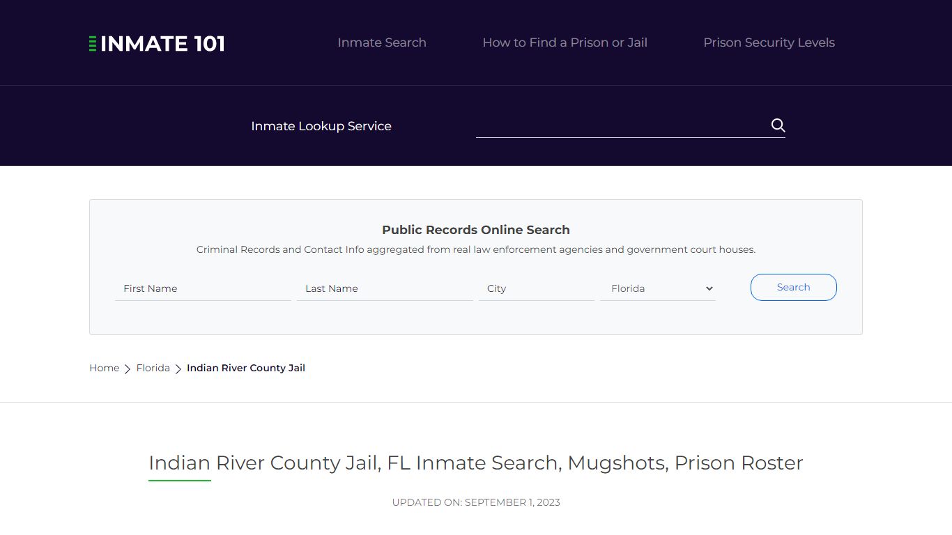 Indian River County Jail, FL Inmate Search, Mugshots, Prison Roster